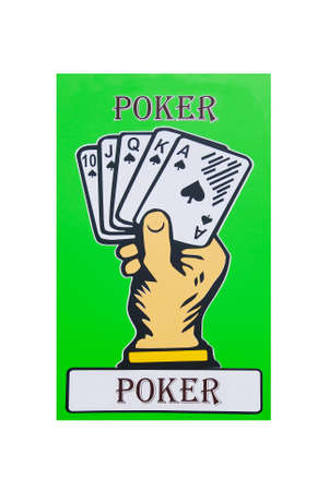 Poker in hand.の写真素材