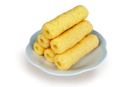 Sweet corn in dish. Thai sweet.の写真素材