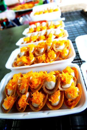 kind of Thai sweetmeat.の写真素材