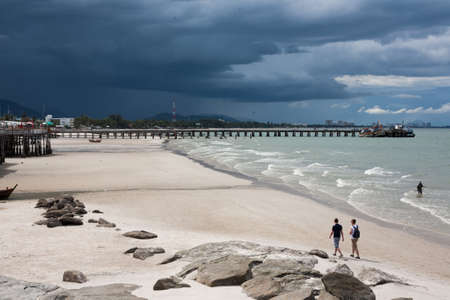 Hua Hin Beach , Prachuabkirikhan, Thailandのeditorial素材