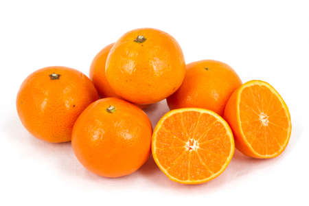 Biopsy of the orange in black backgroundの写真素材