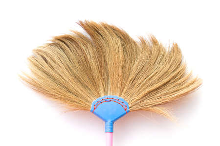 broom on white background