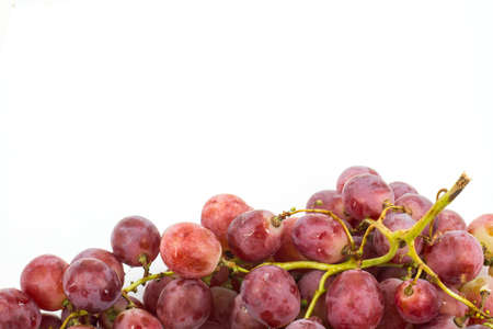 red grape isolated on white backgroundの写真素材