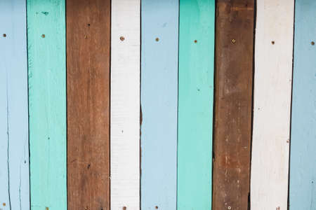 retro color wood wall backgroundの写真素材