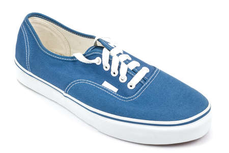 blue shoe on white backgroundの写真素材