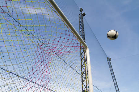 shoot soccer to the goalの写真素材