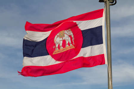 Thai Navy frag on battleshipの写真素材