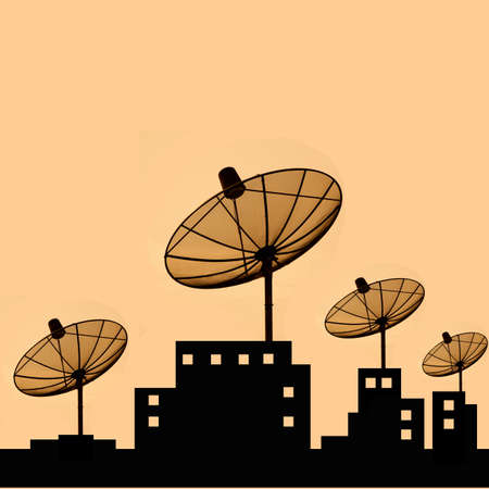 satellite on building の写真素材
