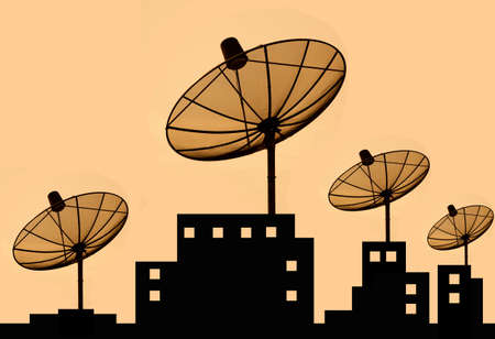 satellite on building の写真素材