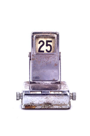 vintage calender in white backgroundの写真素材