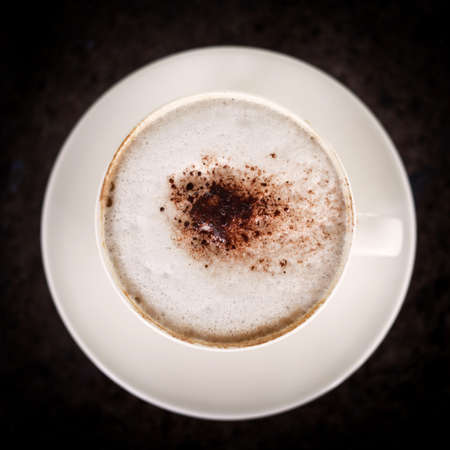 cup of coffee and cake close upの写真素材