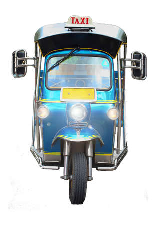 Thai traditional Tuk Tuk in Bangkok of Thailand の写真素材