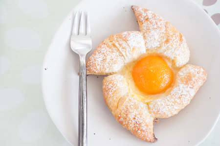Fresh baked croissantsの写真素材