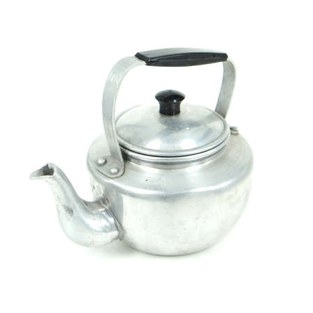 tea pot isolated on whiteの写真素材
