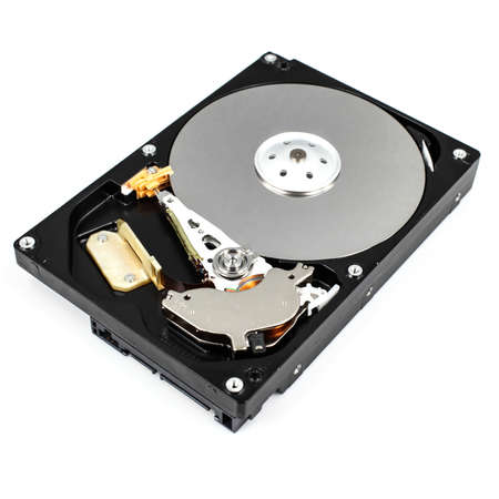 harddisk isolated on white backgroundの写真素材