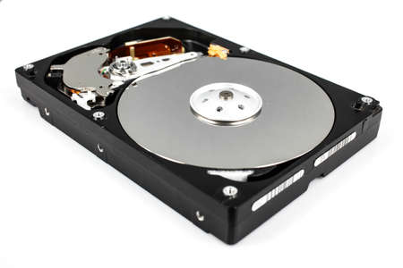harddisk isolated on white backgroundの写真素材