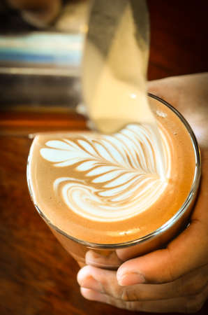 coffee latte artの写真素材