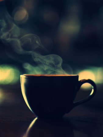 cup of coffee in coffee shop vintage colorの写真素材