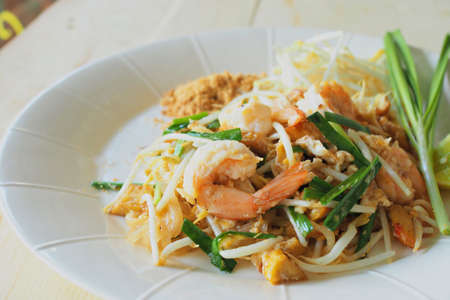 Thai style noodlesの写真素材