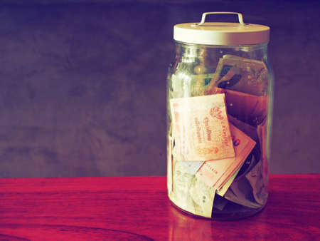 money in bottle vintage color tone の写真素材