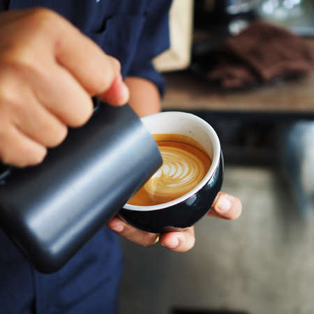 cup of coffee in coffee shop vintage colorの写真素材