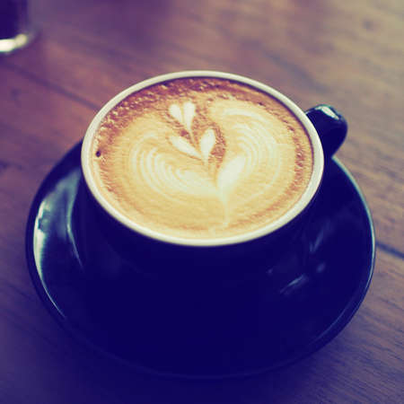 cup of coffee in coffee shop vintage colorの写真素材