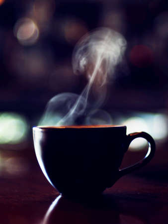 cup of coffee in coffee shop vintage colorの写真素材
