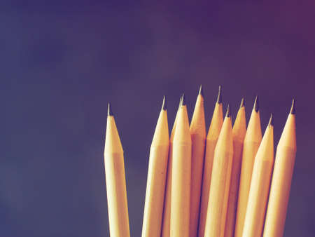 Pencils on vintage color tone