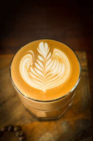 coffee latte artの写真素材