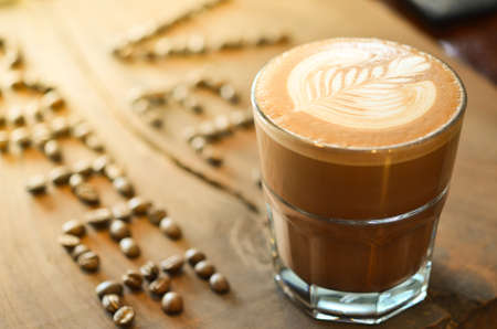 coffee latte artの写真素材