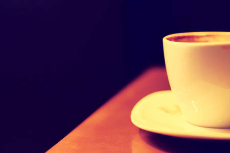 cup of coffee in coffee shop vintage colorの写真素材