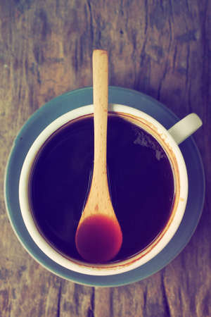 cup of coffee in coffee shop vintage colorの写真素材