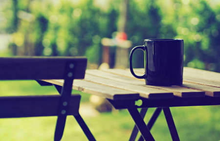 cup of coffee in coffee shop vintage colorの写真素材
