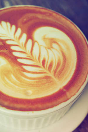 cup of coffee in coffee shop vintage colorの写真素材