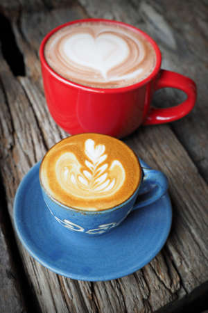 cup of coffee latte in coffee shop vintage colorの写真素材