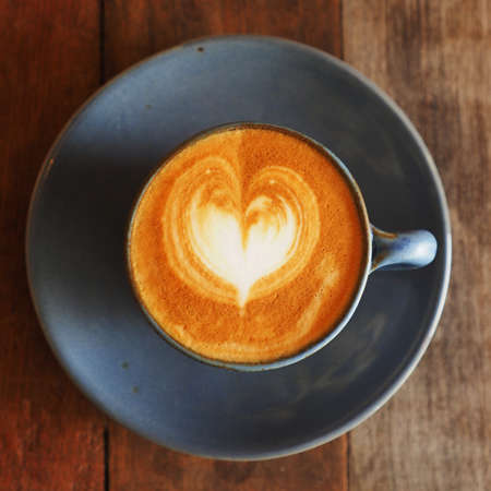 cup of coffee in coffee shop vintage colorの写真素材