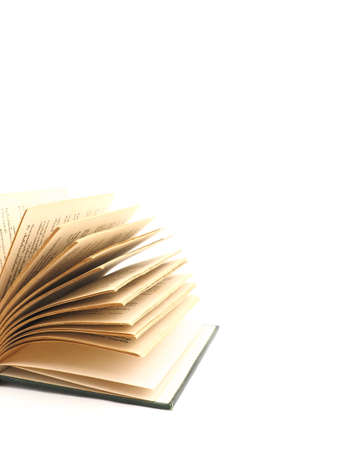 vintage Open book isolated on white の写真素材