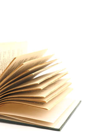 vintage Open book isolated on white の写真素材