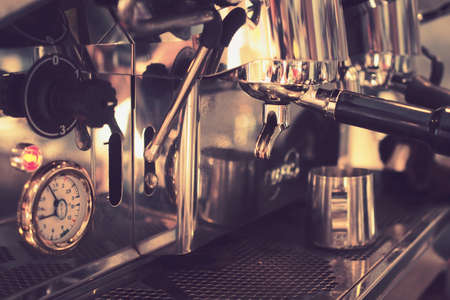 coffee machine in vintage color tonedの写真素材