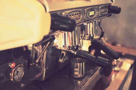 coffee machine in vintage color tonedの写真素材