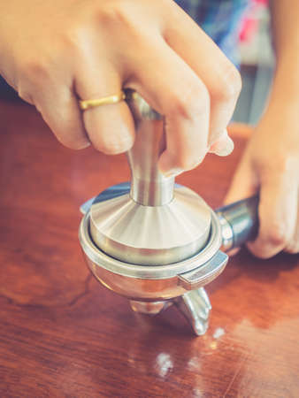 Temp coffee in vintage color toneの写真素材