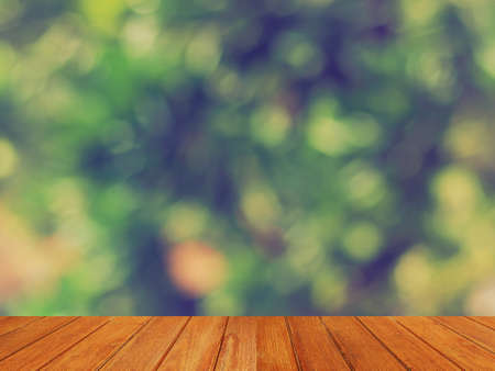 wood texture and bokeh forest background