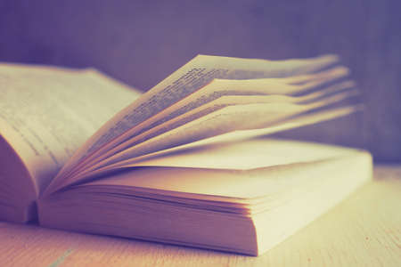open book in vintage light tone color