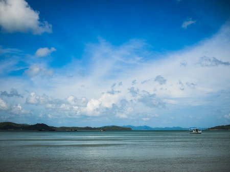 blue sky white cloudの写真素材