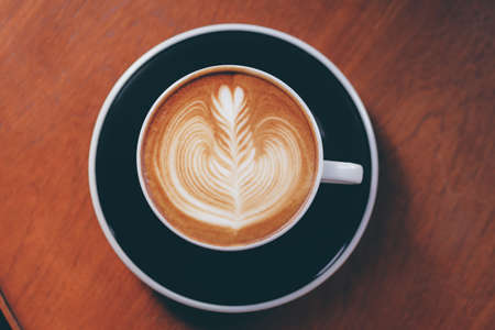 close up barista hand making a cup of coffee.の写真素材