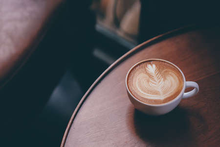 close up barista hand making a cup of coffee.の写真素材
