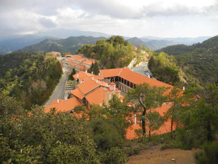 The Holy Monastery of the Virgin of Kykkos in Troodos mountains.の写真素材