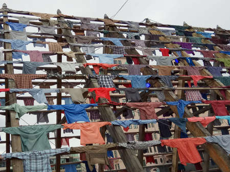 Shirts installation in Oslo, Norway. In every shirt there are story.の写真素材
