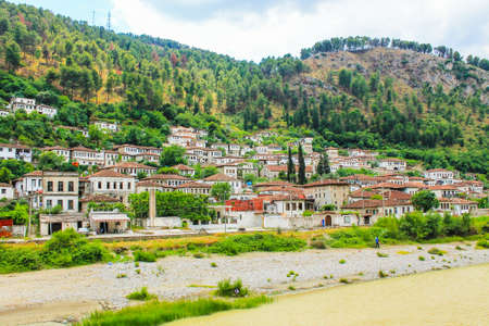Historic city of Berat in Albania, World Heritage Site by UNESCOの写真素材