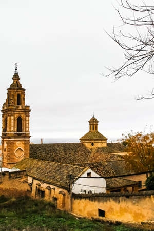 View of the church and the city of Osuna. Andalusia Spain.の写真素材